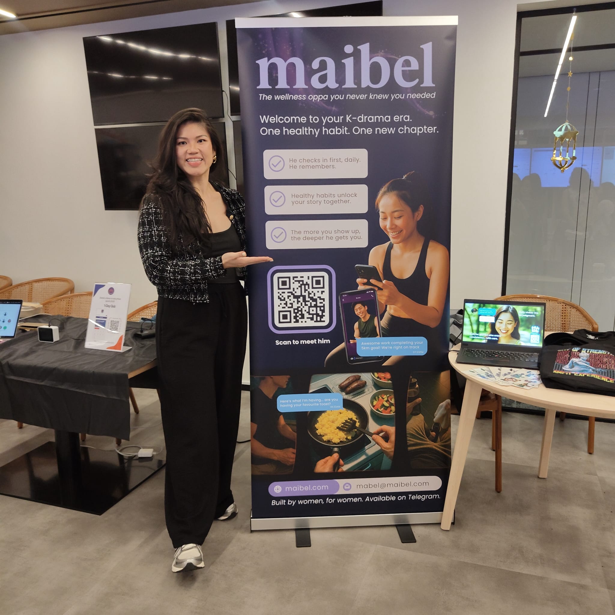 Mabel presenting Maibel’s story-driven wellness companion