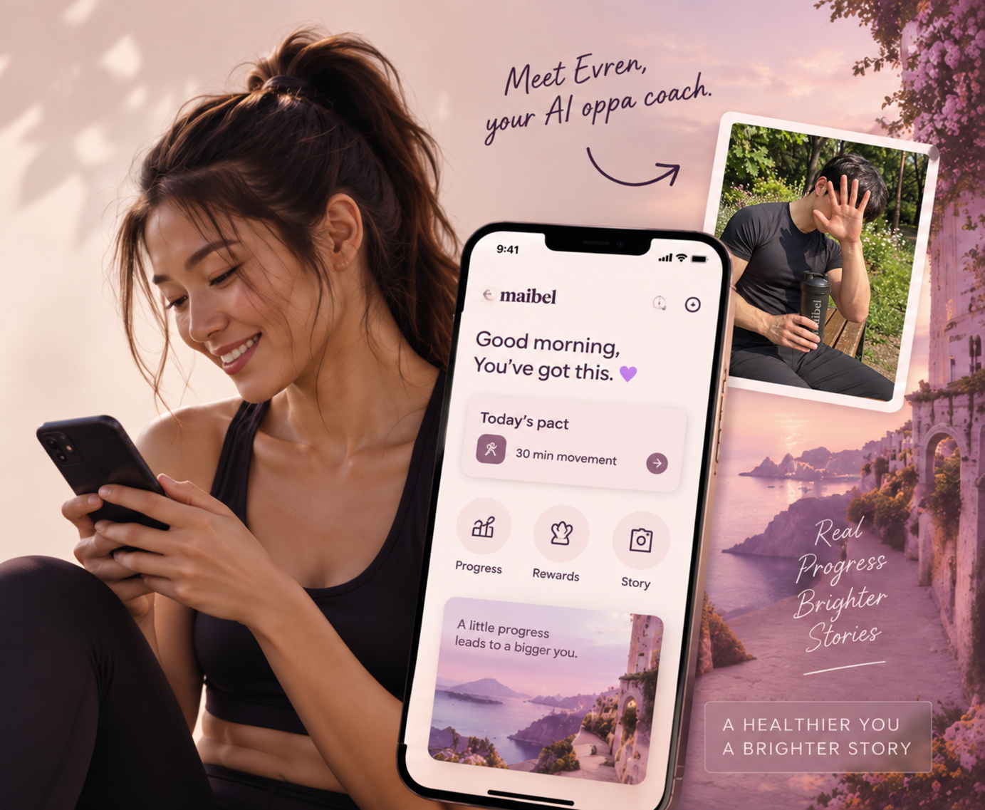 Maibel product preview: adaptive coaching, healthy habits and storylines